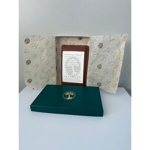 Levenger Pocket Briefcase Brown Leather Slim Card Holder Organizer